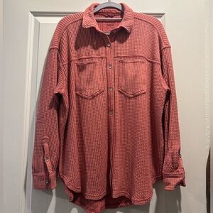 AERIE BUTTON DOWN WAFFLE SHIRT